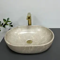 Умивальник VBI Modena S beige stone накладний VBI-012003 - мініатюра 3