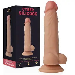 Фалоімітатор Cybersilicock Jude 18 см (тілесний) - мініатюра 5