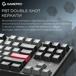 Механічна ігрова клавіатура GamePro MK-285-BK Asgard Ragnar Keychron Super Red Switch Bluetooth 5.2/2.4 ГГц/USB Black - мініатюра 11