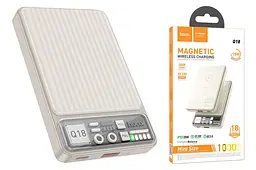 Зовнішній акумулятор магнітний Hoco Q18 Tourer 10000mAh білий - мініатюра 5