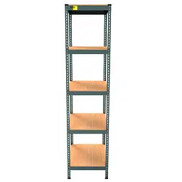 Металевий стелаж Emby Light Series (розмір 1800х450x450мм) 5 полиць ДСП до 100кг Чорний - мініатюра 2