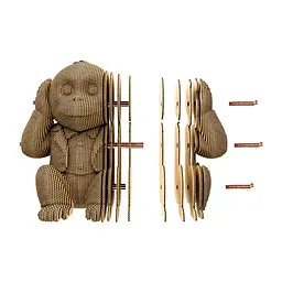 Тріо Мавпенят (MONKEYS TRIO) - Картонний 3D-пазл Cartonic - мініатюра 5