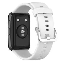 Силіконовий ремінець Primolux для смарт-годинника Huawei Watch Fit (TIA-B09) White - мініатюра 2