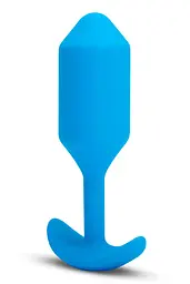 Анальна пробка B-Vibe Vibrating Snug Plug 3, 13.8 см (блакитна) - мініатюра 4