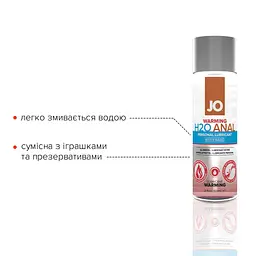 Анальная смазка System Jo Anal H2O Warming разогревающая, на водной основе, 60 мл - мініатюра 3