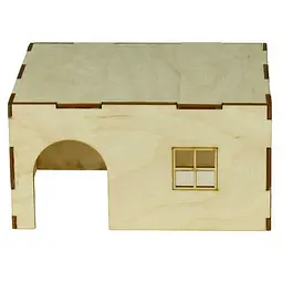 Дерев'яний будиночок для гризунів, 17.5×13×9 см