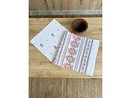 Рушник ПЛАТКИ-ОПТ 35 x 75 бавовняний Білий орнамент