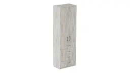 Шафа Анжело Ferrum-decor на 3 полиць з 2 дверима та 4 ящики 1900x600x380 ДСП Бетон 16 мм (FRD-104994) - мініатюра 2