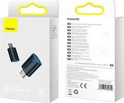 Перехідник Baseus Ingenuity Series Mini OTG Adaptor USB-C to USB-A Blue (ZJJQ000003) [78669] - мініатюра 6