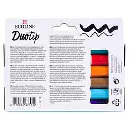 Набір маркерів акварельних двосторонніх Royal Talens ECOLINE DUO TIP BASIC 12шт - мініатюра 3