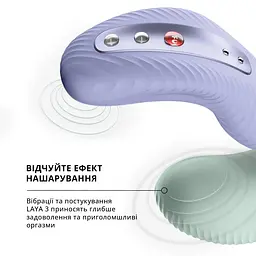 Накладний вібратор Fun Factory LAYA III sage green, ефект постукування пальцем - мініатюра 7