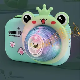 Фотокамера-генератор мильних бульбашок 9996 Children's camera Frog / Green - мініатюра 4