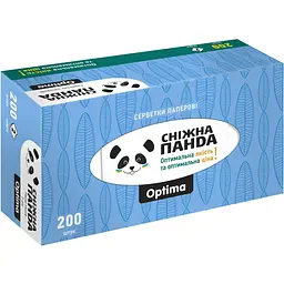 Уцінка. Паперові серветки Сніжна Панда Optima двошарові в асортименті 200 шт. - мініатюра 4