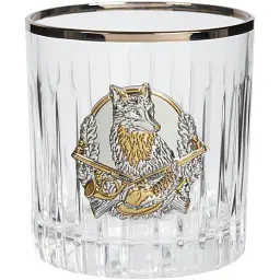 Подарунковий набір склянок для віскі Boss Crystal "Полювання" із золотими накладками - мініатюра 9