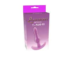 Анальна пробка Lovesecret T-Plug 03 8.5 см (фіолетовий) - мініатюра 4