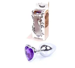 Анальная пробка Jewellery Silver Heart серебристая