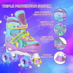 Роликові ковзани Nattork Cheery — Teal Purple - мініатюра 7