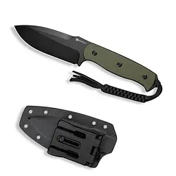 Ніж з фіксованим лезом Sencut Toxodon S24036-2 зелений, чорне лезо