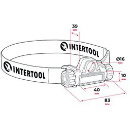 Ліхтар налобний Intertool LB-0309 [133795] - мініатюра 7