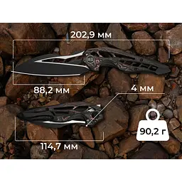 Ніж складаний туристичний Weknife Arrakis (8.8 см) Vanax / Titanium чорний з бронзою - мініатюра 14