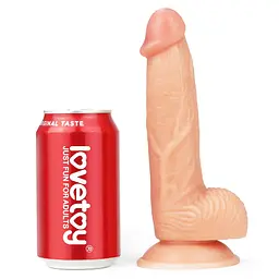 Фалоімітатор реалістичний LoveToy The Ultra Soft Dude 20 см тілесний - мініатюра 8