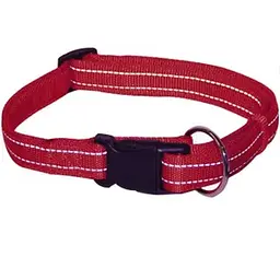 Нашийник для собак Soft Reflective, світловідбивний м'який нейлон, бордовий, 40–65×2,5 см