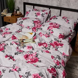 Комплект постільної білизни Moon&Star Бязь Gold Люкс Rose Whisper євро 200х220 наволочки 4х50х70 - мініатюра 6
