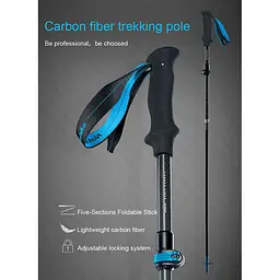 Трекінгова палиця Naturehike ST07 (NH18D010-Z) 115-135см складна - бордова - мініатюра 4