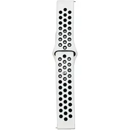 Ремінець Nike Sport 20 mm Watch Active/Galaxy S4 42 mm/Gear S2/Xiaomi Amazfit Білий/Чорний
