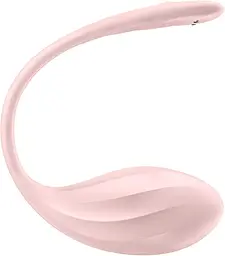 Смарт-віброяйце Satisfyer Ribbed Petal Connect App Rose, керування зі смартфона, пульт ДК - мініатюра 3