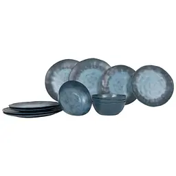 Сервіз столовий Gimex Tableware Stone 12 Pieces 4 Person Dark Blue (6917100)