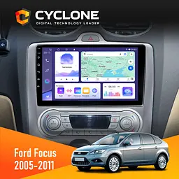 Штатна магнітола Ford Focus 2 2005-2011 Black Climate Cyclone C9-011 4x64, DSP Cyclone (НФ-00006964)