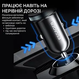 Essager Car Charger 30W 2 порта USB-C та USB-A PD QC 3.0 (чорний) - мініатюра 6