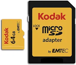 Картка пам'яті MicroSDXC 64 ГБ Kodak Class 10 (UHS-1)