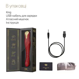 Смартвібратор-пульсатор Zalo - King Wine Red, кристал Swarovski - мініатюра 8