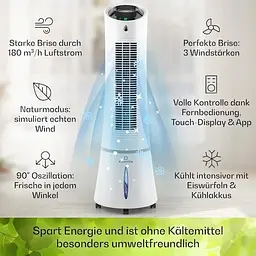 Охолоджувач повітря Klarstein Skyscraper Ice Smart 4-в-1 (10040206) - мініатюра 6