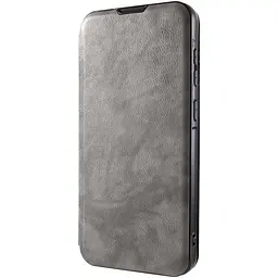 Шкіряний чохол-книжка Belora для Xiaomi Redmi Note 14 4G (Europe version) Gray