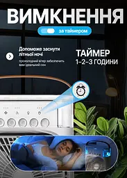 Портативний міні кондиціонер зволожувач 3в1 настільний USB з підсвіткою (49675870) - мініатюра 6