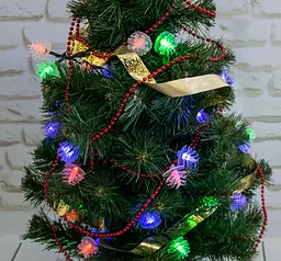 Новорічна світлодіодна гірлянда Шишки 5.75 метрів Xmas 40P T2 led гірлянда на ялинку - мініатюра 2