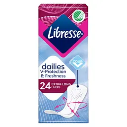 Уцінка. Щоденні прокладки Libresse Dailies Fresh Extra Long Подовжені 24 шт.