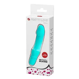 Вібратор Pretty Love Stev 13.5 см блакитний - мініатюра 8