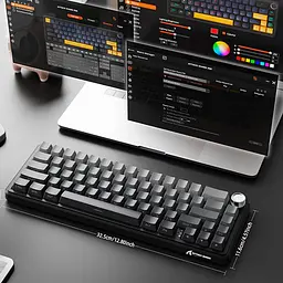 Ігрова механічна клавіатура Attack Shark X66 / 60% / Три режими підключення / Strawberry Switch / Black - мініатюра 3