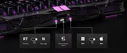 GravaStar Клавіатура механічна Mercury V75 Lite 75keys, Blackcore, USB-A, Transparent Black - мініатюра 5