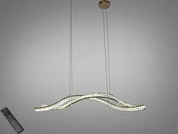 Підвісна LED-люстра Diasha D8947/1200-2FGD для вітальні, кухні-студії та спальні, хвиля, пульт, 85 W, 116 см, 15-25m2