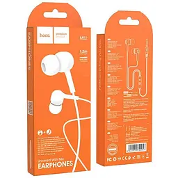 Дротові навушники Hoco M82 La musique universal earphones with mic, 3.5mm, 1.2m, white - мініатюра 3