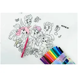 Підкладка розмальовка Kite Little Pony 30х40 см силіконова (LP22-424) - мініатюра 6