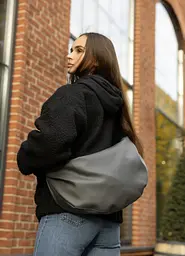Сумка жіноча Sambag HOBO BAG-GLOVE Графіт 28 х 58 х 4 см (53400009) - мініатюра 8