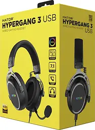 Навушники Hator ігрові гарнітура для геймерів Hypergang 3 Hi-Res (ESH50) чорна - мініатюра 8
