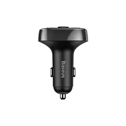 FM модулятор Baseus T Shaped S-09A 2 х USB Type-A, microSD Black (CCMT000001) - мініатюра 3