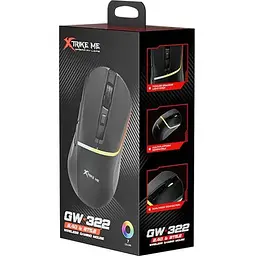 Миша XTRIKE ME GW-322BK USB Black [149353] - мініатюра 6